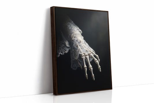 Delicate Bones Behind Lace Curtains