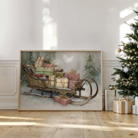 Vintage Sleigh Carries Winter's Promises