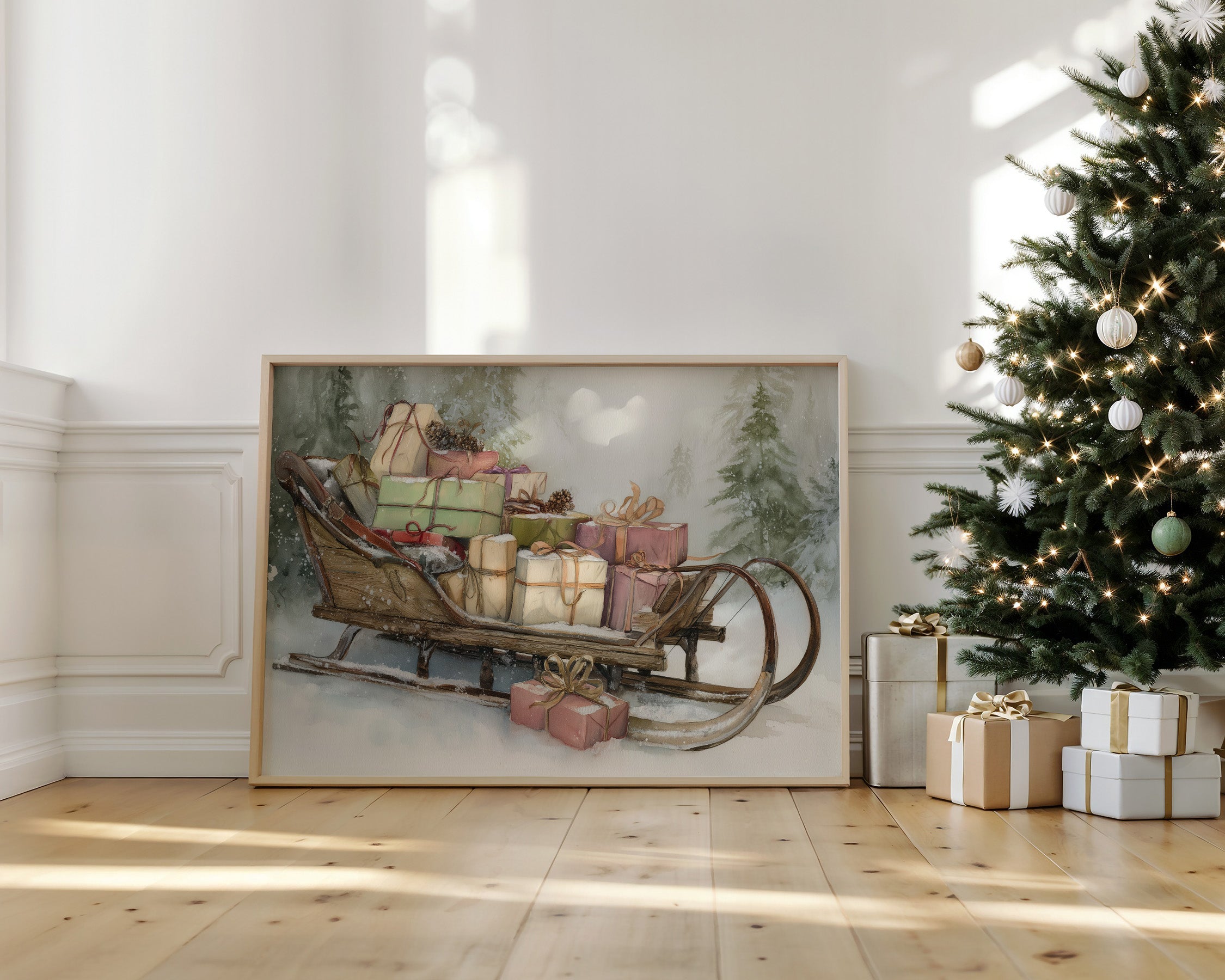 Vintage Sleigh Carries Winter's Promises