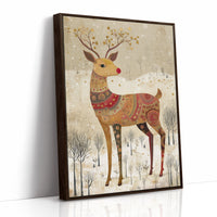 Reindeer Tales In Golden Patterns