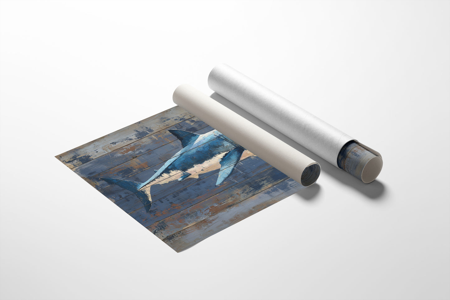 Shark Glides Through Weathered Seas