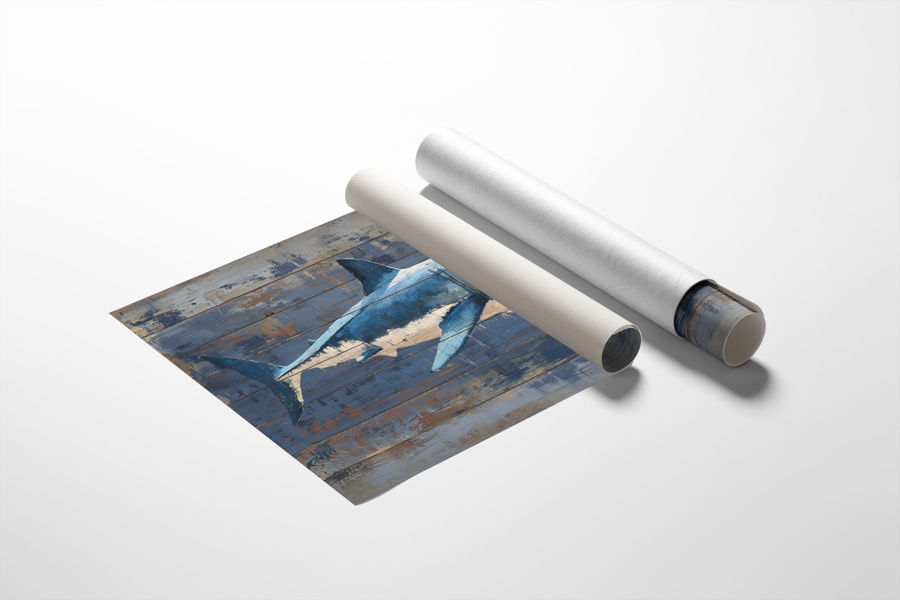 Shark Glides Through Weathered Seas