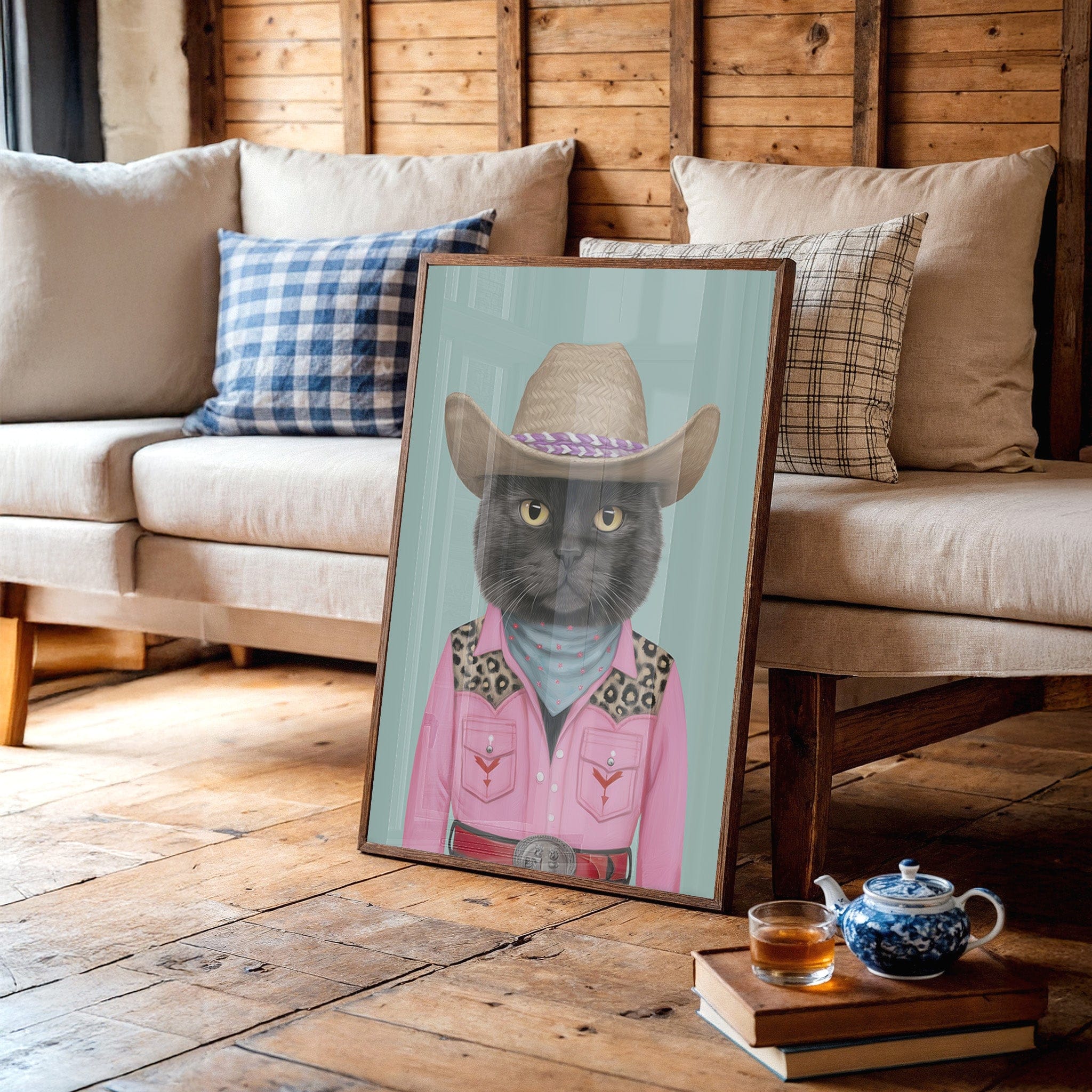 Midnight Cowcat Rules The Rodeo