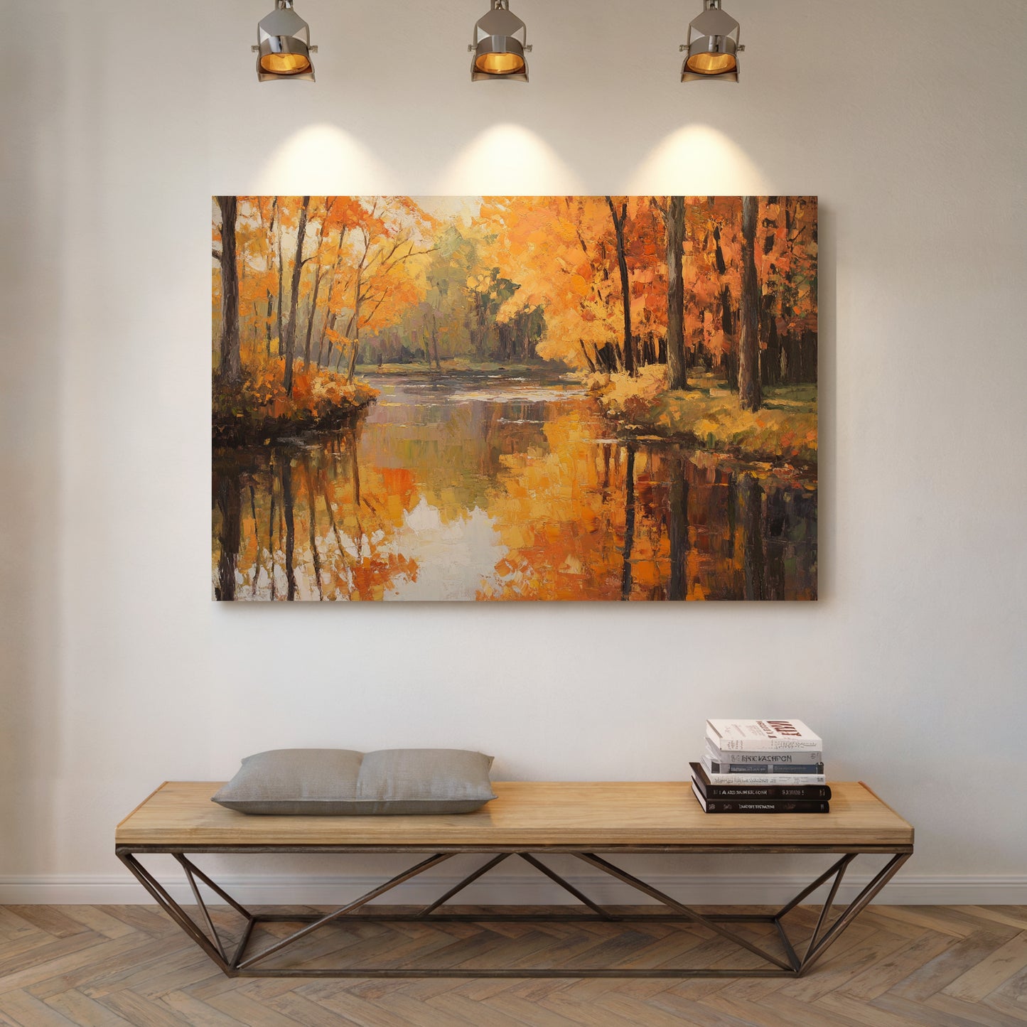 Autumn River Holds Golden Stories