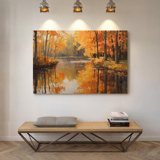Autumn River Holds Golden Stories