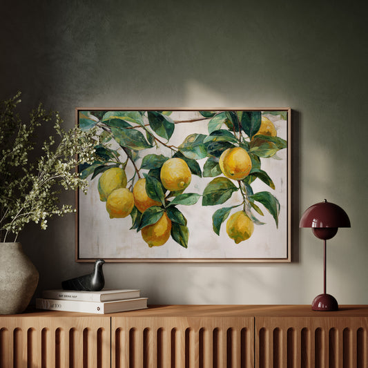Sunlit Lemons Dance Among Leaves