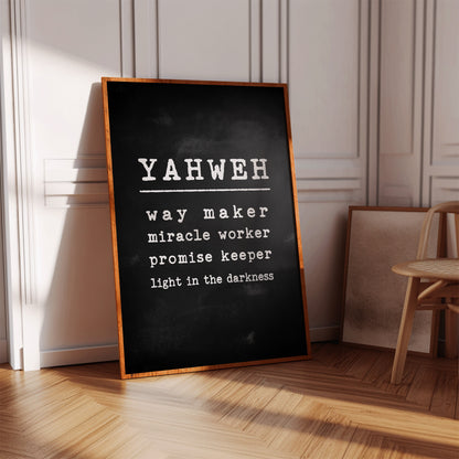 Yahweh Chalkboard Declaration