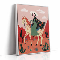 Spotted Horse Rides Through Coral Canyons