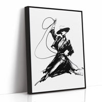 Noir Elegance: Brushstrokes in Motion