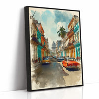 Vintage Havana Street in Sunlight
