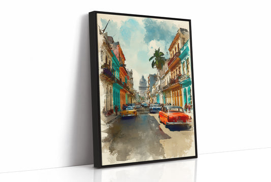 Vintage Havana Street in Sunlight