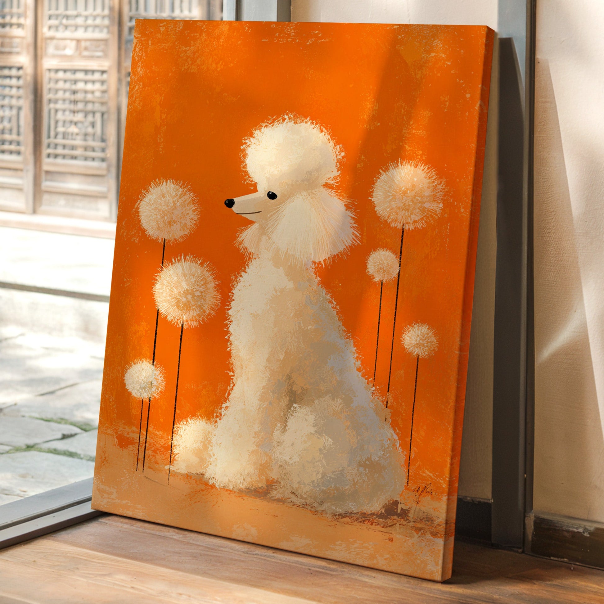 A Poodle's Playful Garden