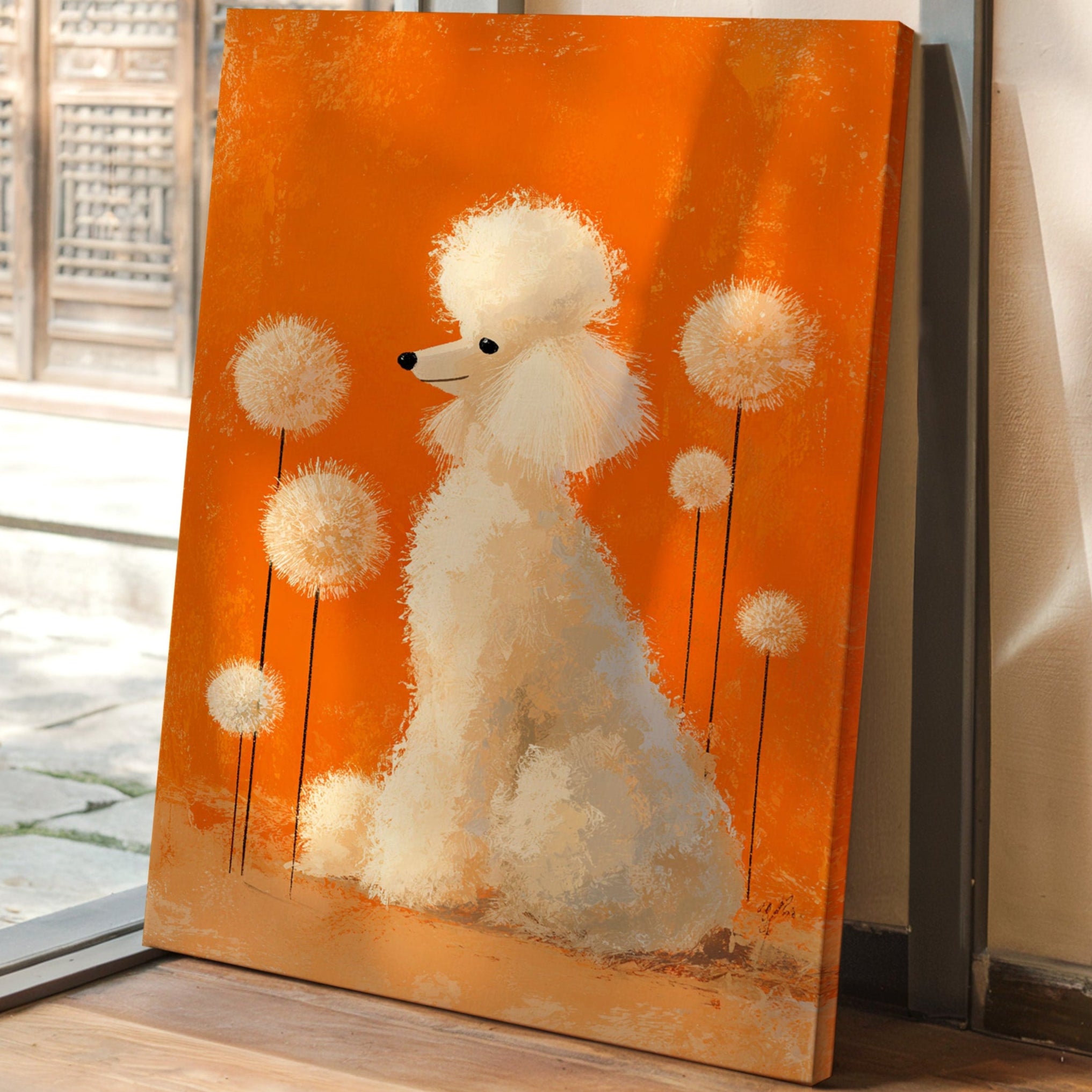 A Poodle's Playful Garden