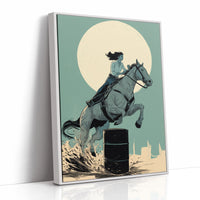 Moonlit Barrel Racing Through Time