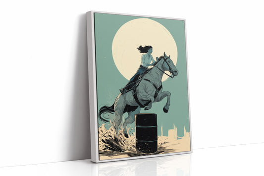 Moonlit Barrel Racing Through Time
