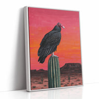 Vulture Waits While Sunset Burns