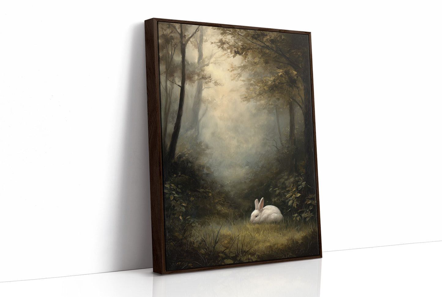 White Rabbit In Forest Haze