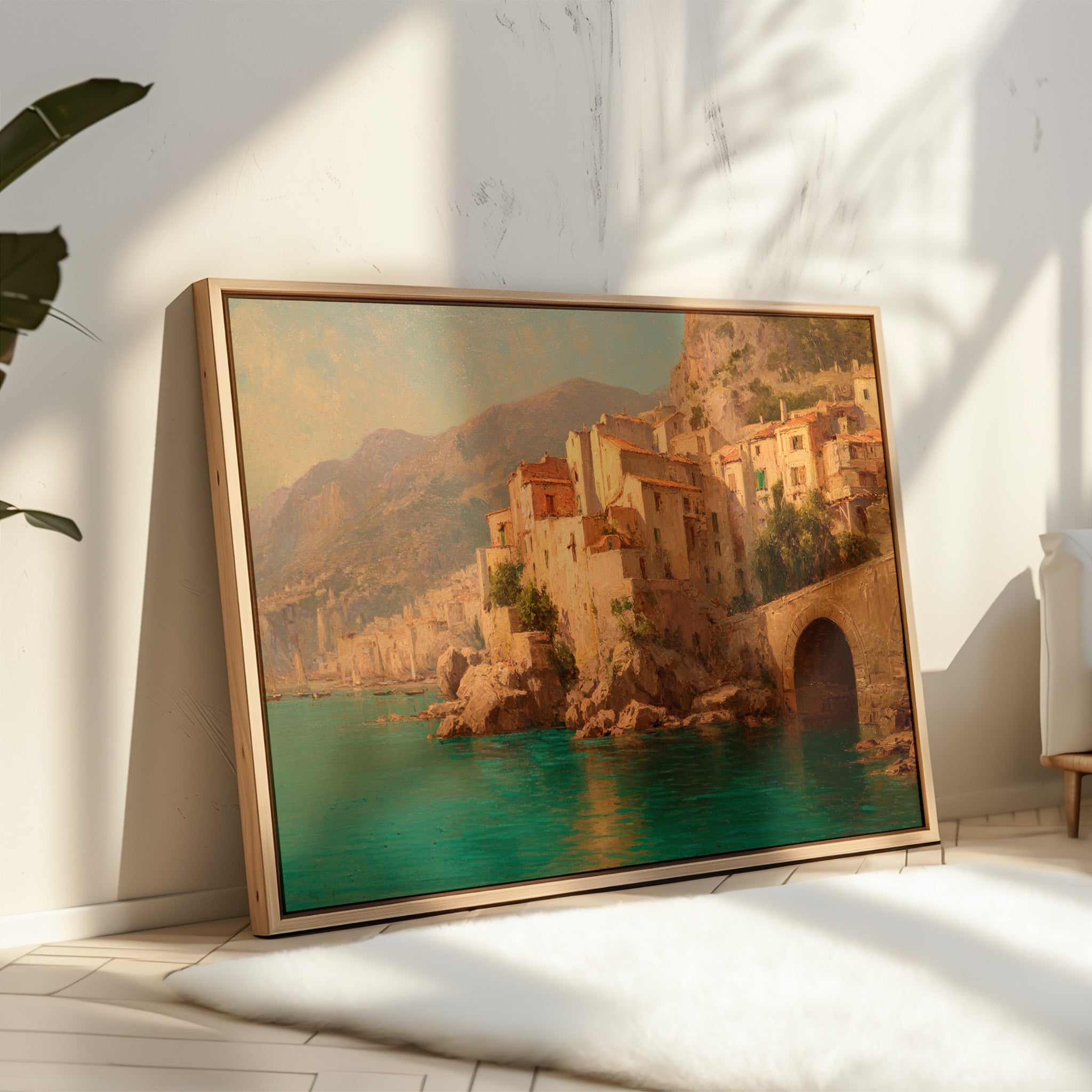 Mediterranean Cliffs Hold Summer's Light