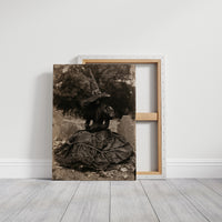 Resting Witch Face, gallery wrapped canvas print shown front on