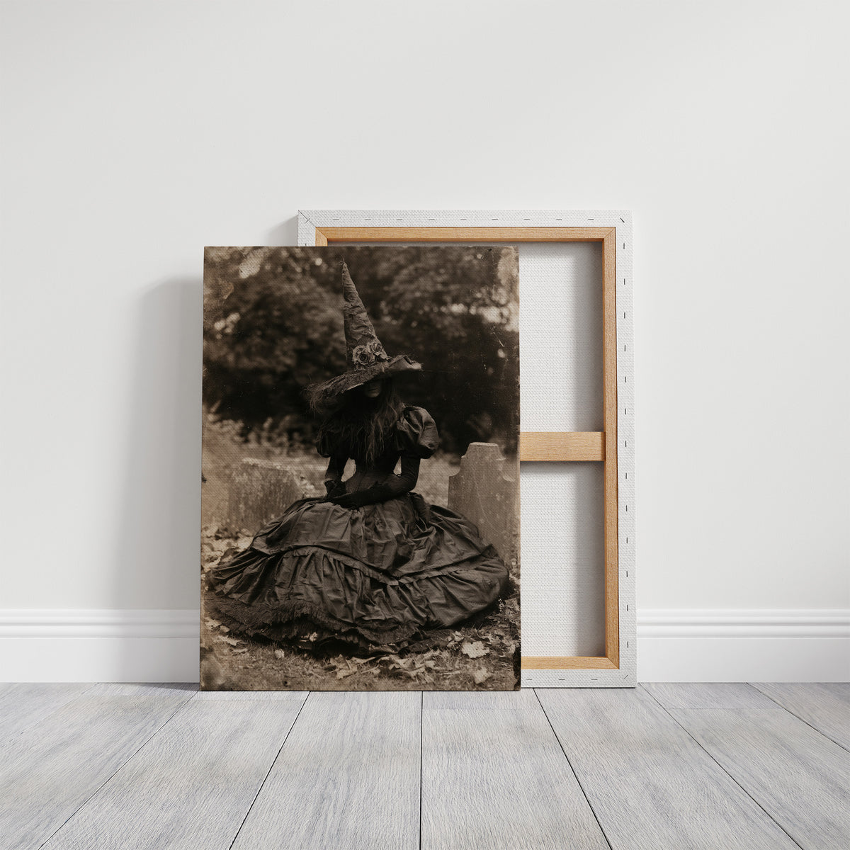 Resting Witch Face, gallery wrapped canvas print shown front on