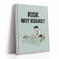 Risk Not Regret Dice Table Art