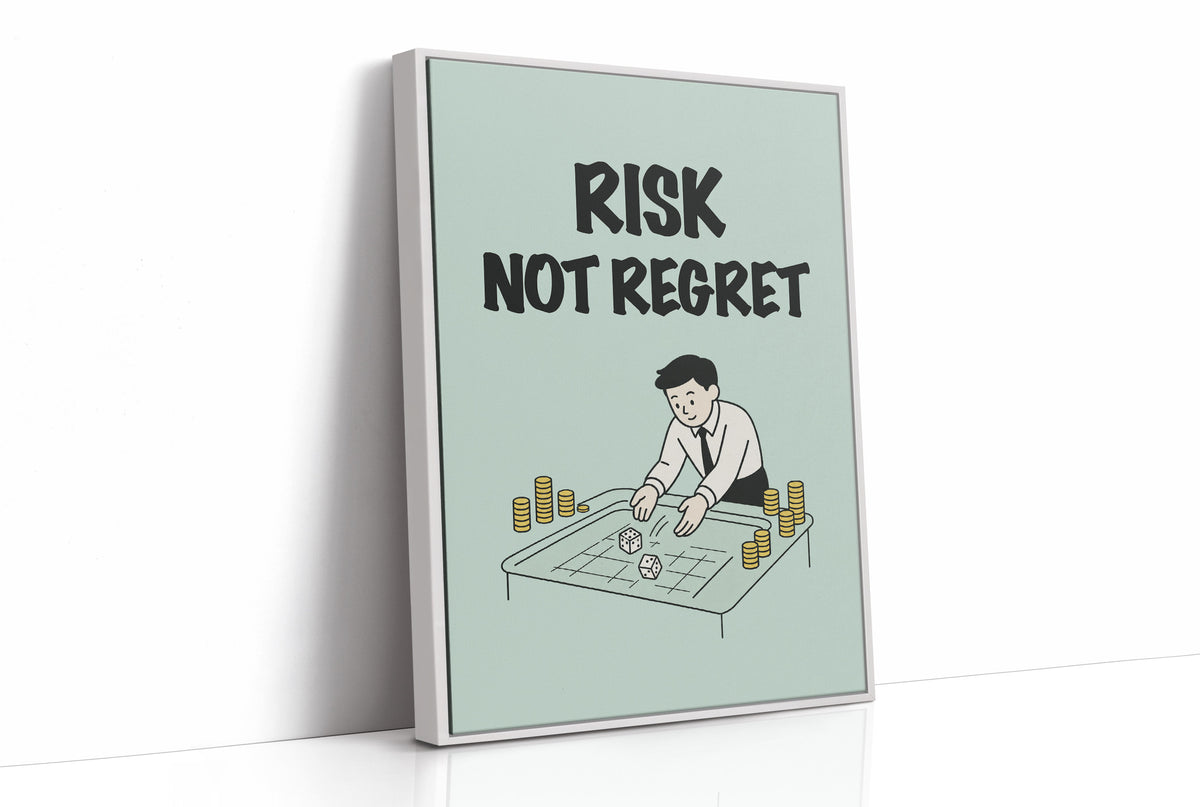 Risk Not Regret Dice Table Art