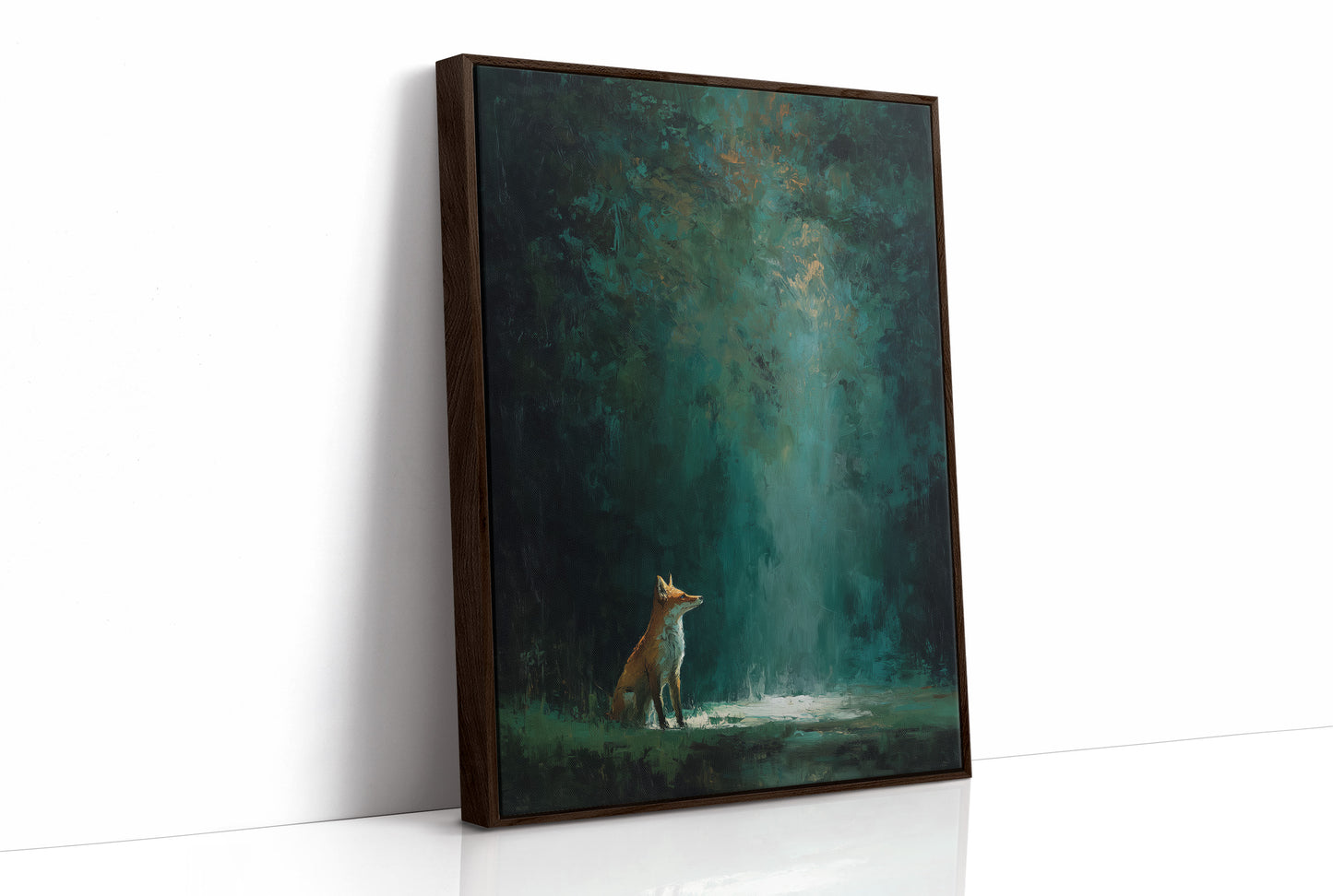 Fox Beneath Ancient Forest Glow