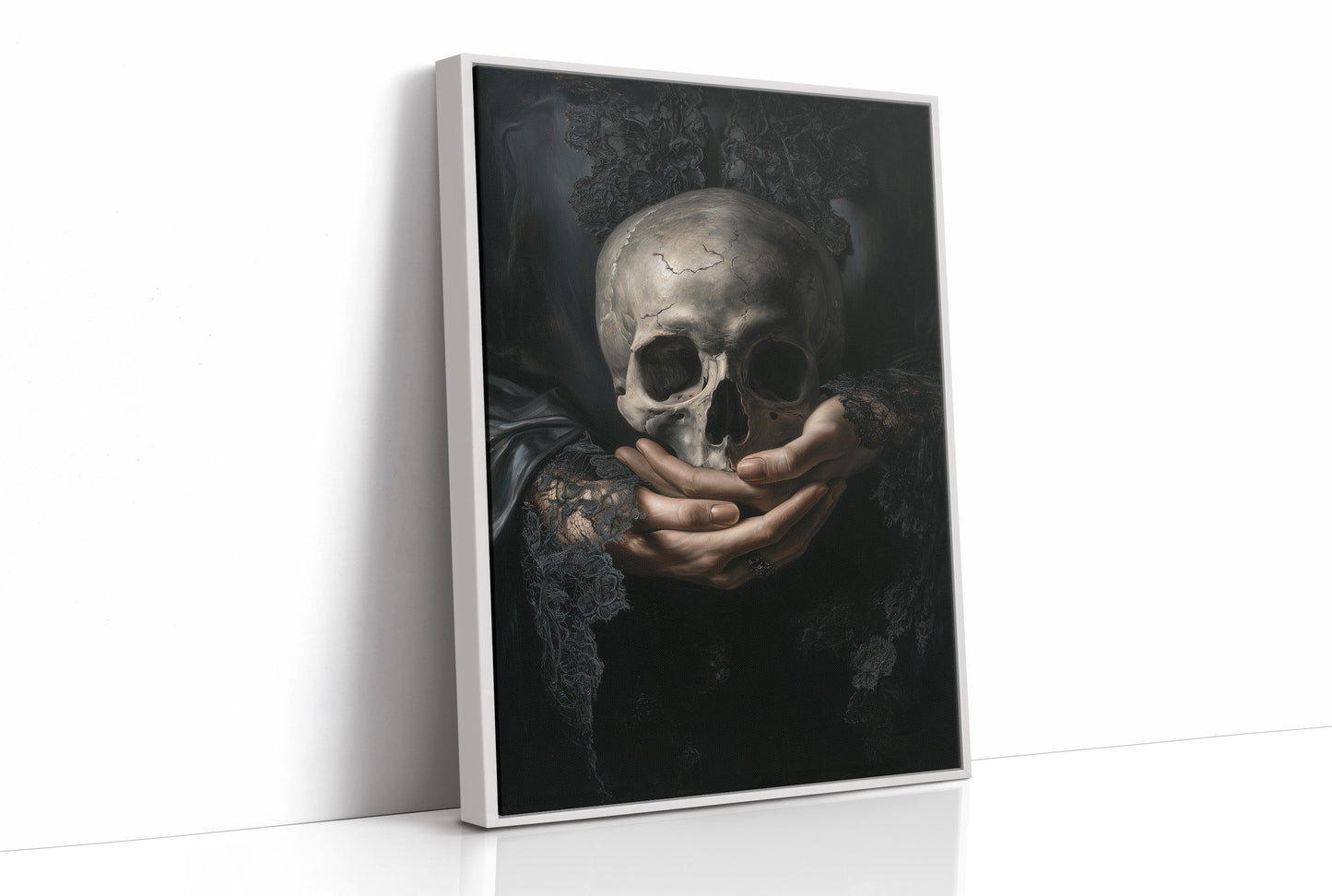 Mortality Cradled In Lace Hands