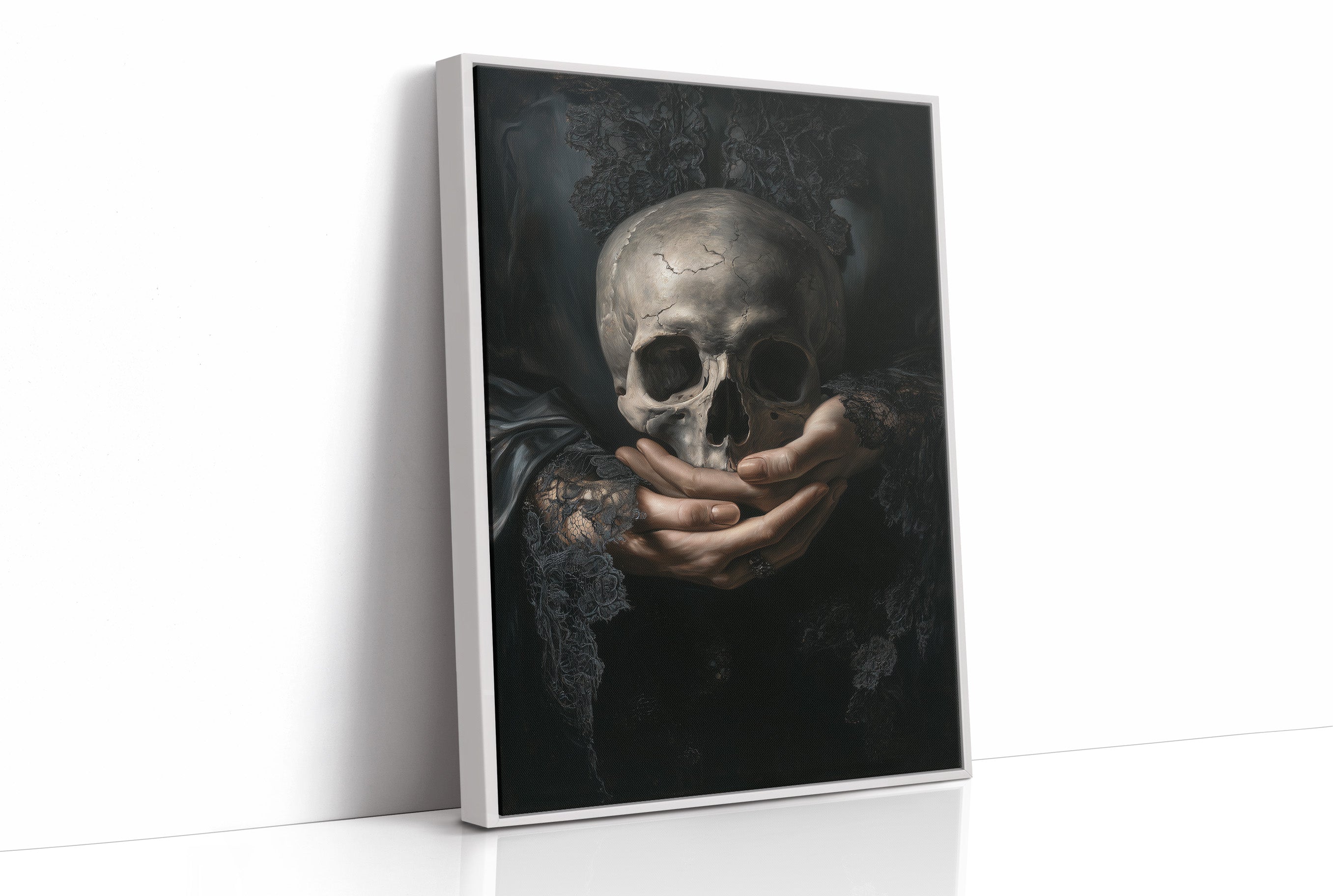 Mortality Cradled In Lace Hands