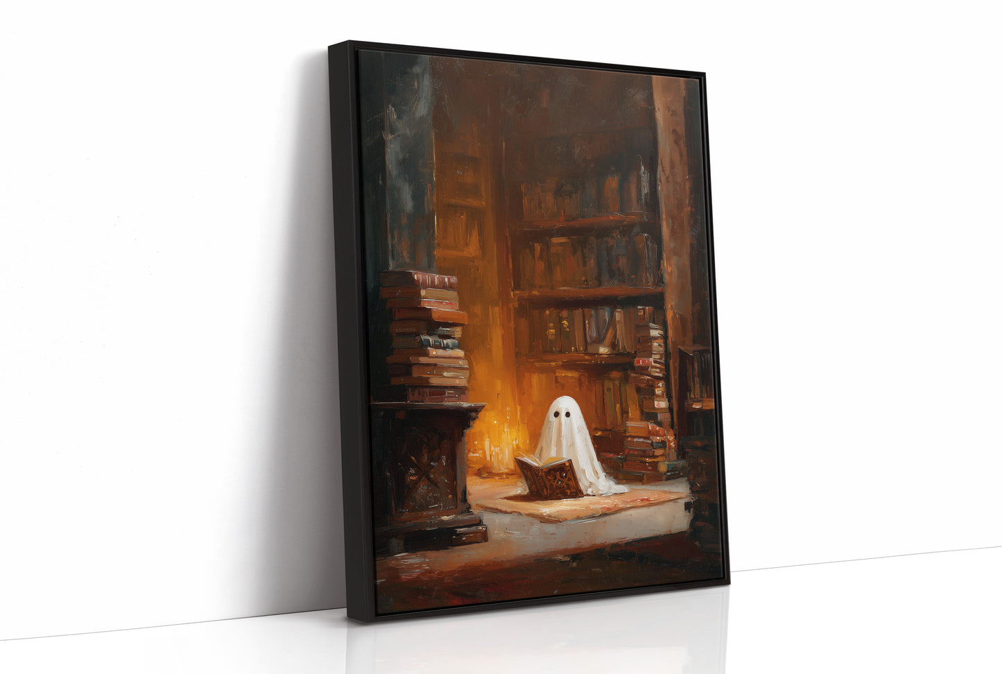 Midnight Scholar Among Dusty Tomes