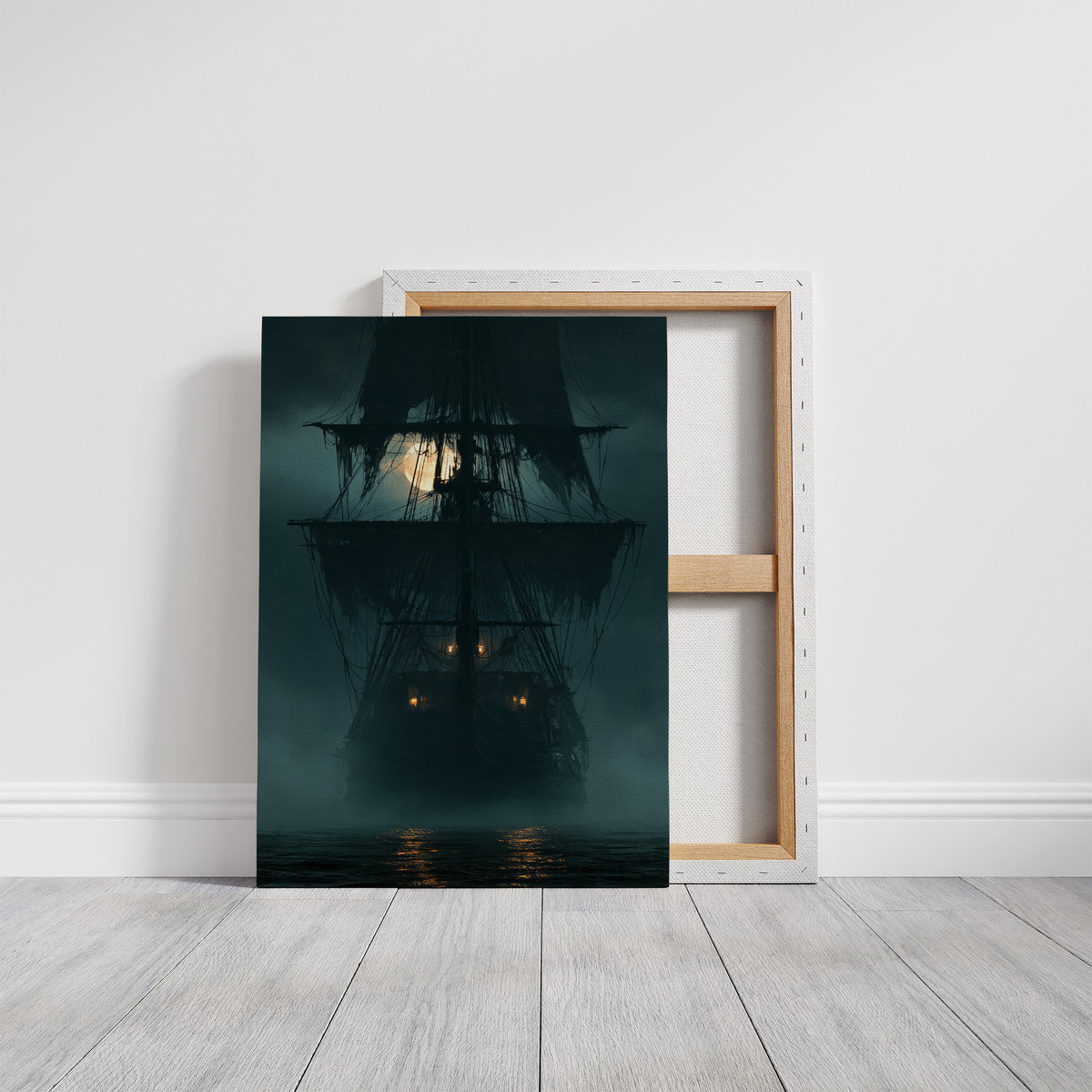 Ghost Ship Arriving Fashionably Late, gallery wrapped canvas print shown front on