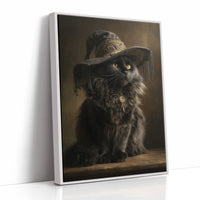 Midnight Feline Wears Victorian Elegance