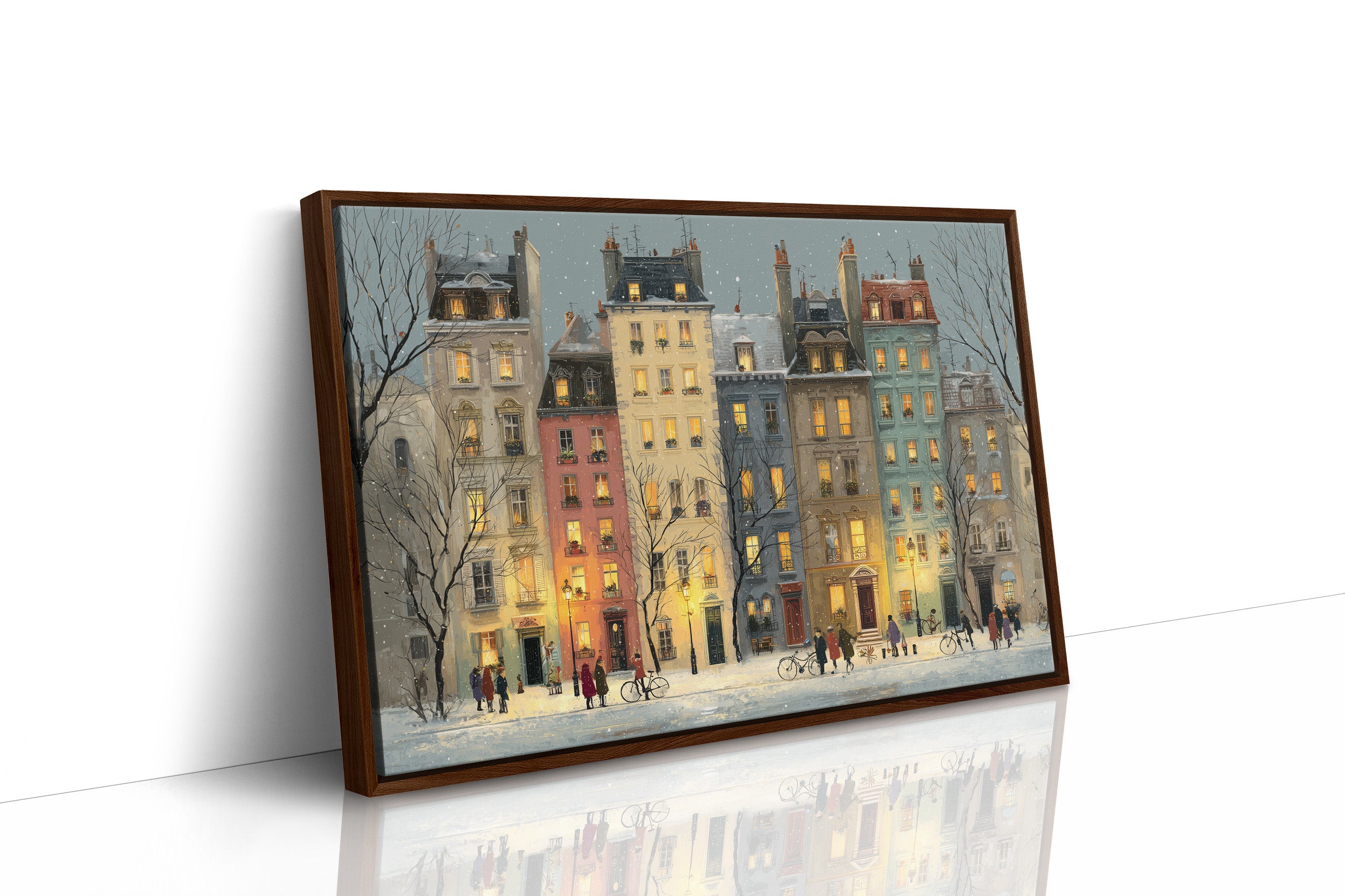 Parisian Winter Through Pastel Facades