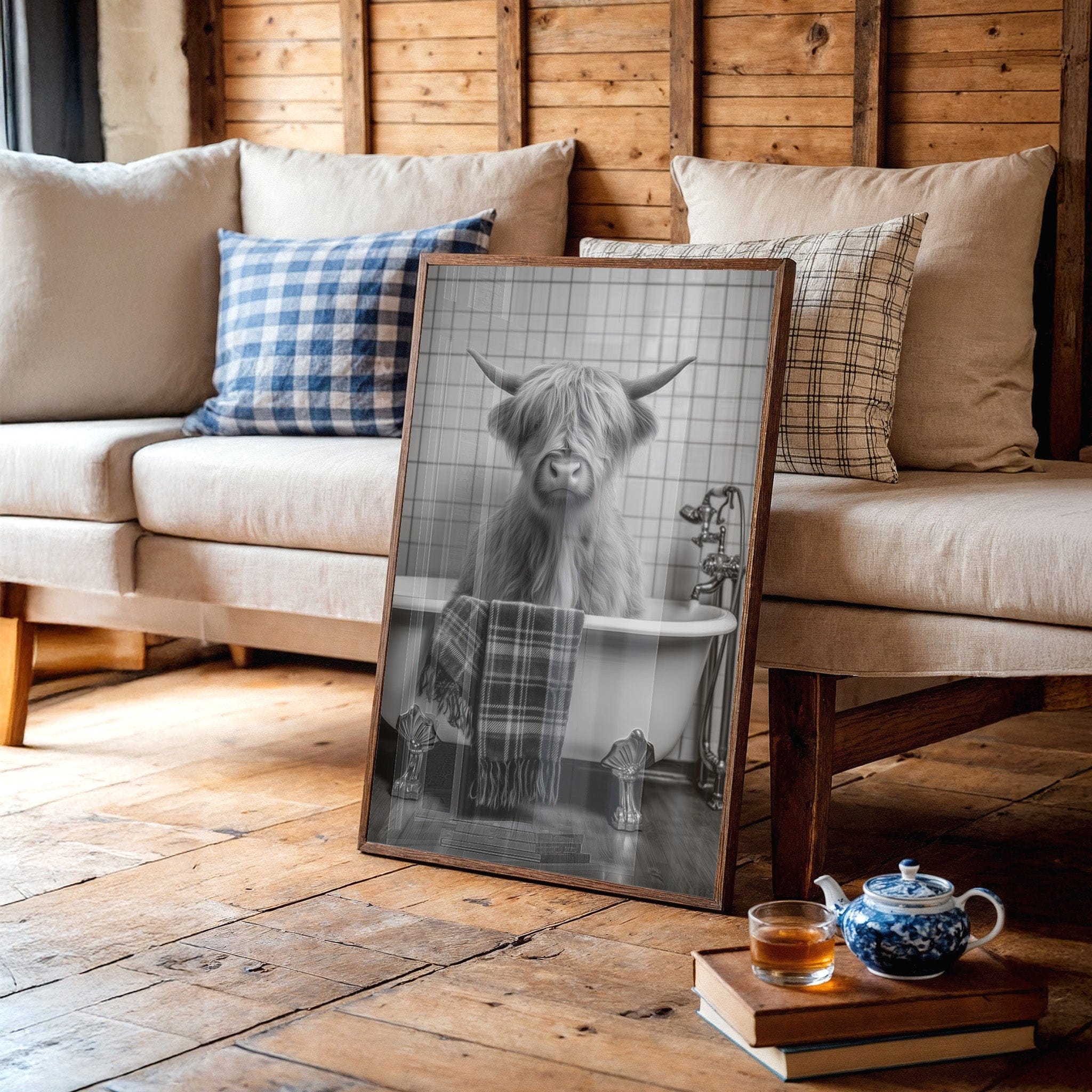 Highland Cow Takes A Luxurious Bath