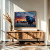 Prairie Giants Watch The Fire Sky