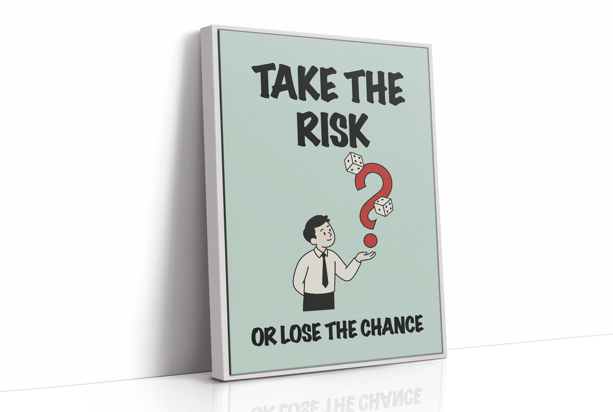 Take the Risk Dice Question Mark Art