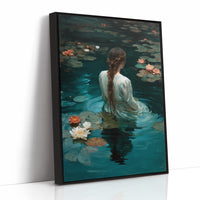 Beneath Lily Pads She Wanders