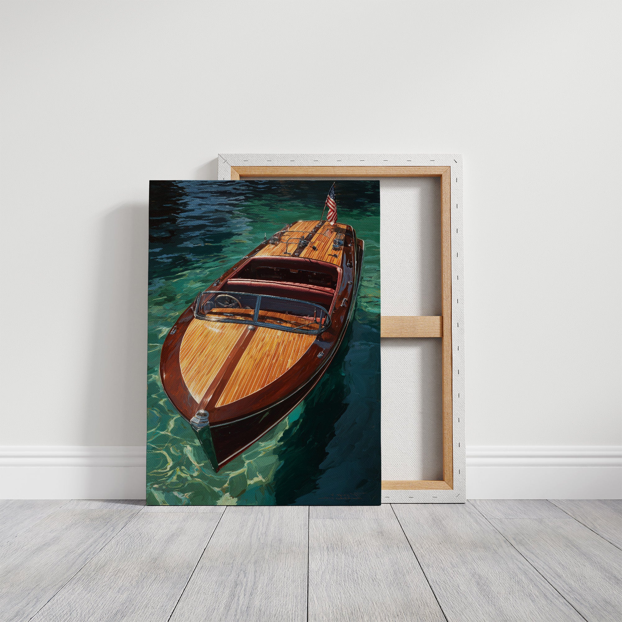 Mahogany Glides Through Emerald Waters