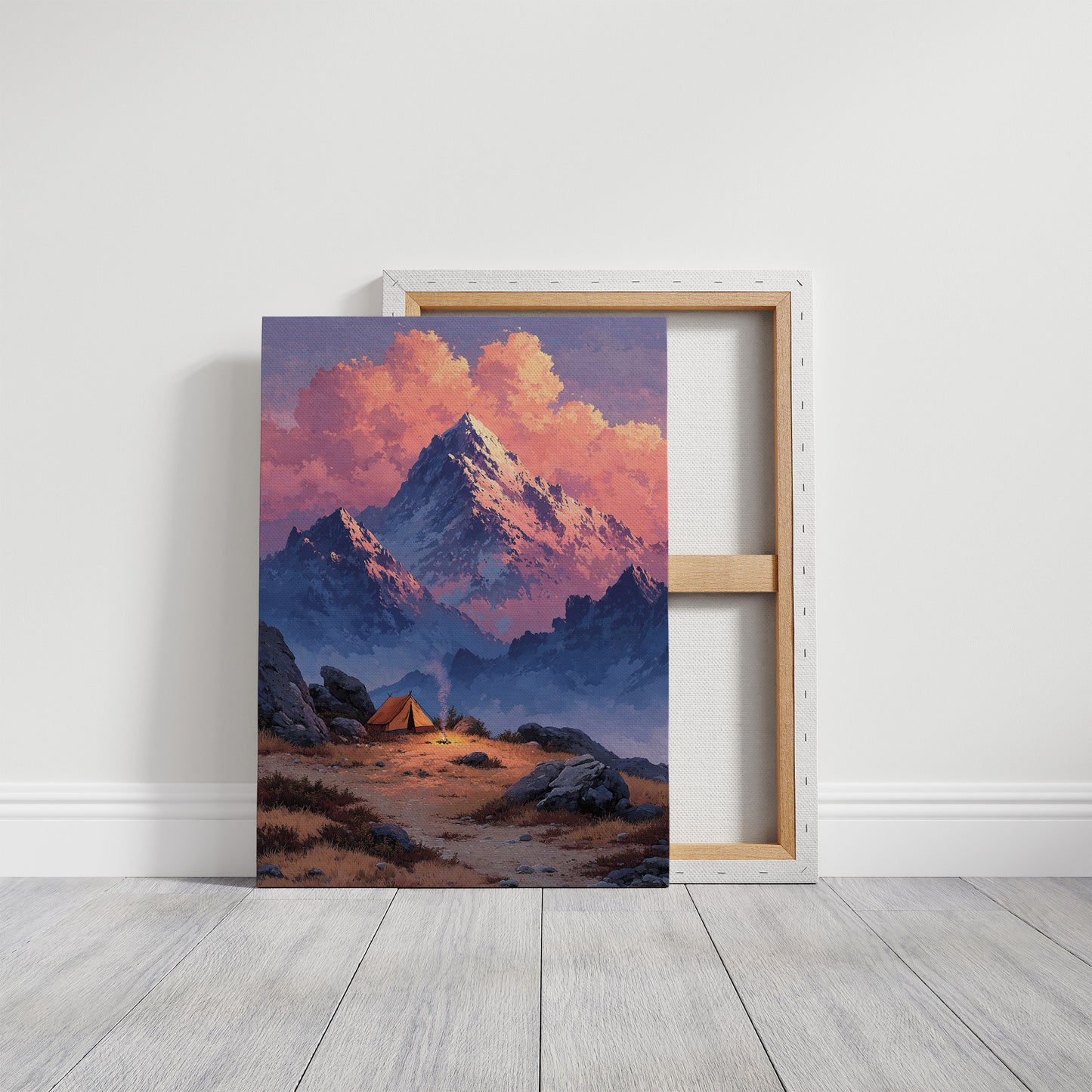 Lone Tent Under Crimson Peaks