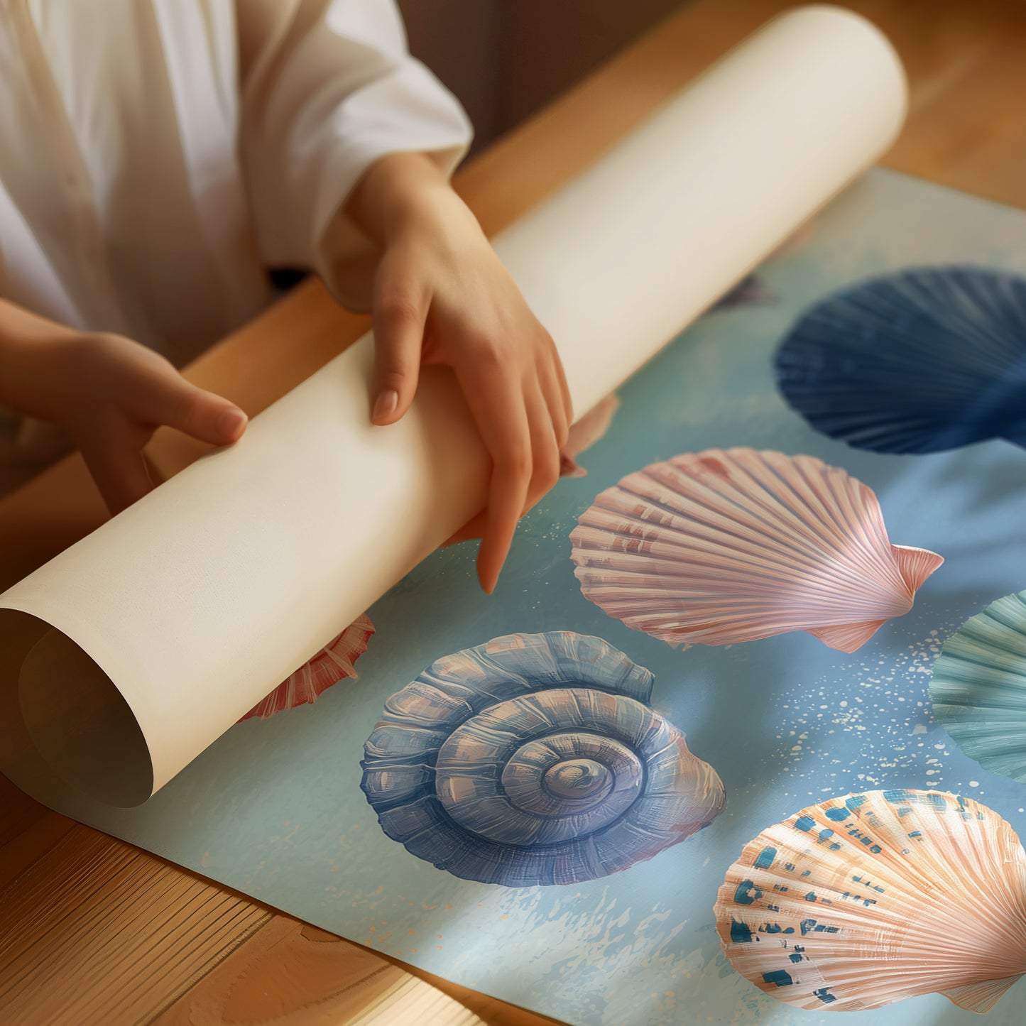 Coastal Treasures Against Azure Waves