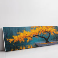 Golden Leaves In Quiet Rain