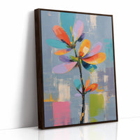 Chromatic Bloom Against Azure Canvas