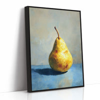 Golden Pear Against Midnight Walls