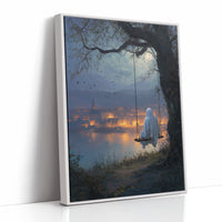 Midnight Swing Above Glowing Harbor