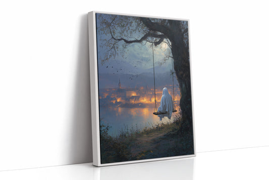 Midnight Swing Above Glowing Harbor