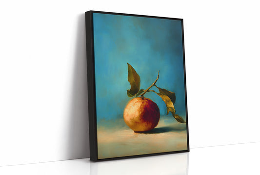Solitary Peach Against Turquoise Sky