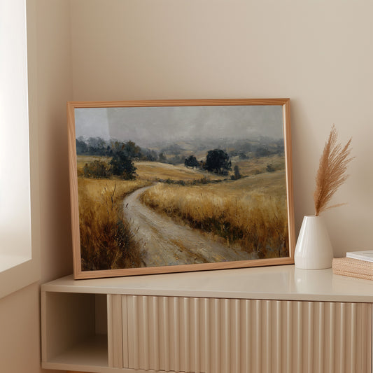 Winding Path Through Golden Fields