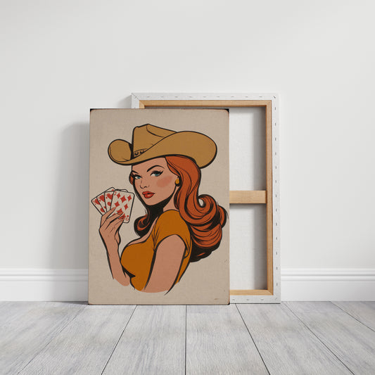 High Stakes Honey - Vintage Pin-Up Cowgirl
