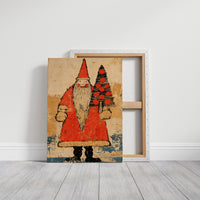 Primitive Santa & Tree