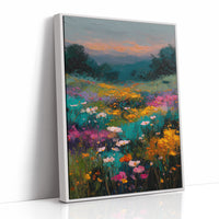 Wildflowers Catch Twilight's Glow
